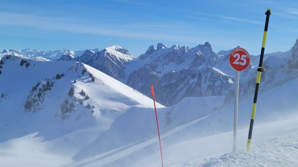 La piste de ski des vieilles cases à Thollon-les-Mémises